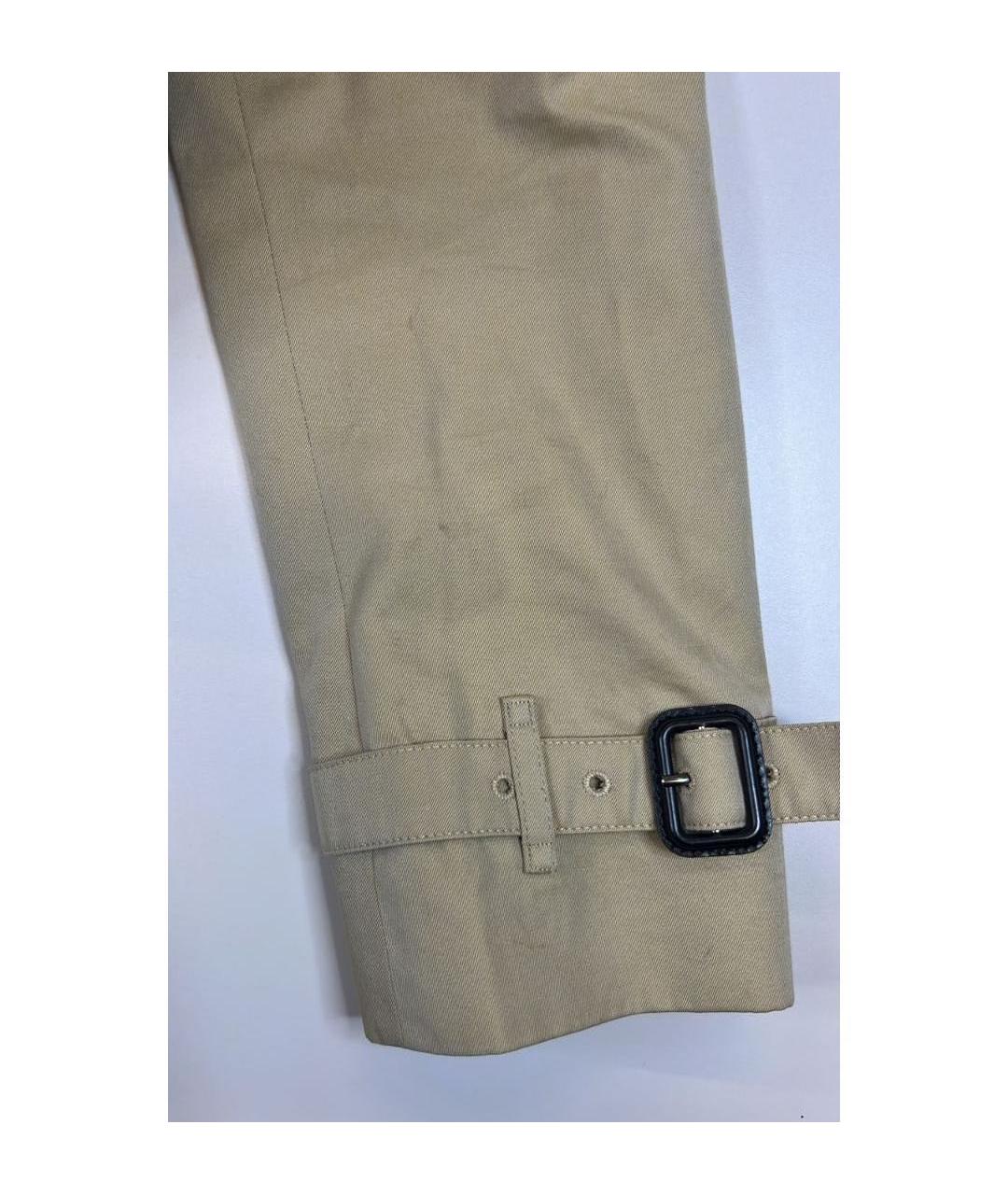 BURBERRY Бежевый хлопковый тренч/плащ, фото 8