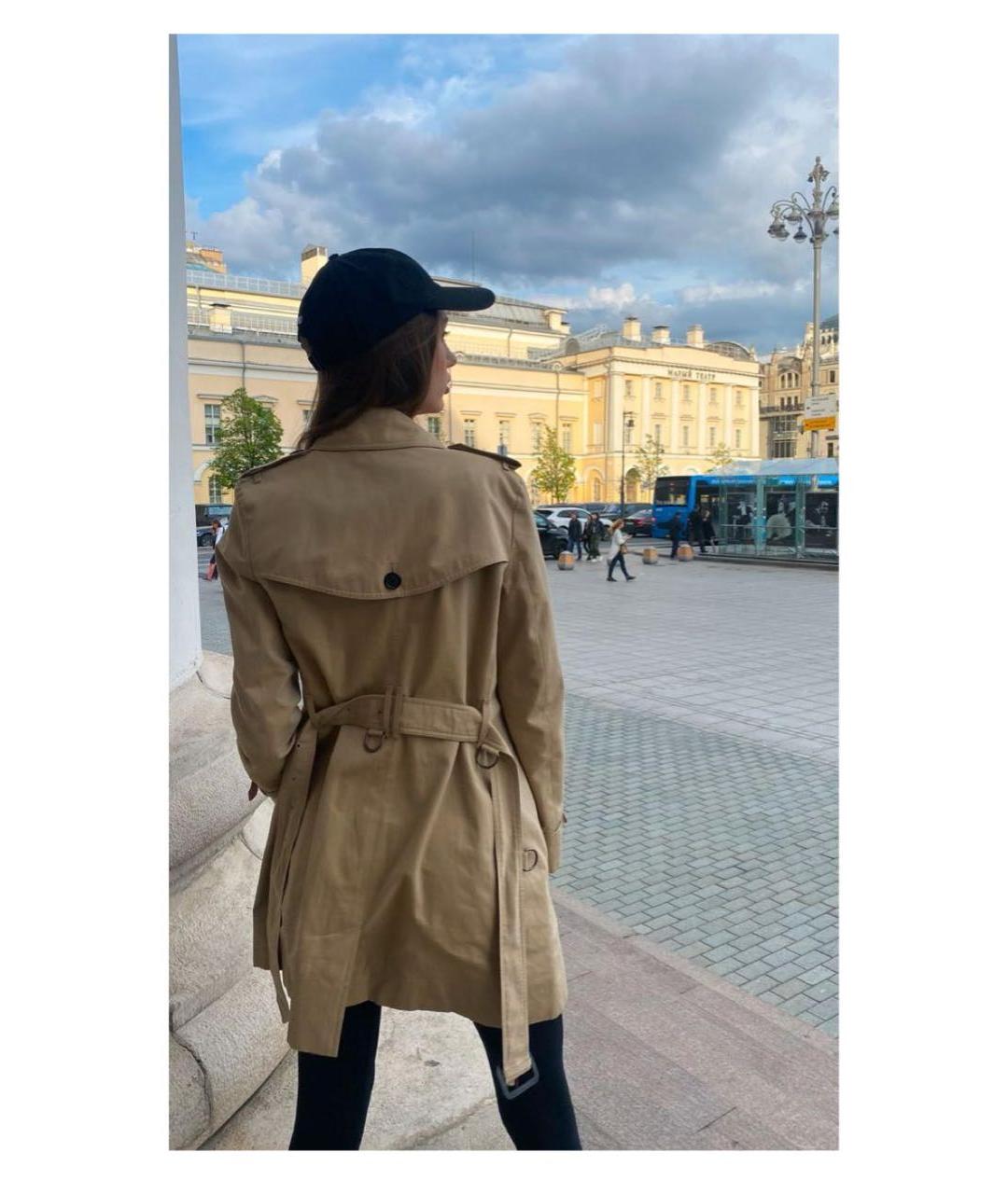 BURBERRY Бежевый хлопковый тренч/плащ, фото 2