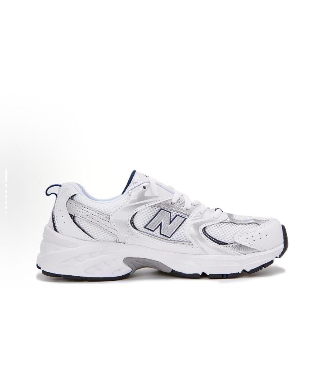 NEW BALANCE Белые текстильные кроссовки, фото 2