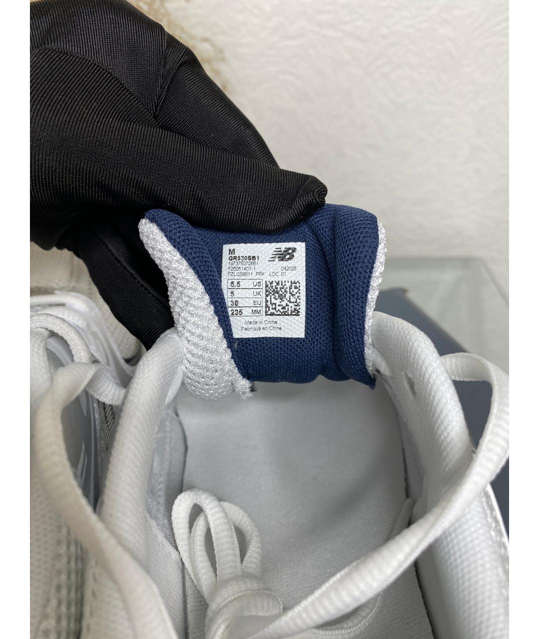 NEW BALANCE Белые текстильные кроссовки, фото 6