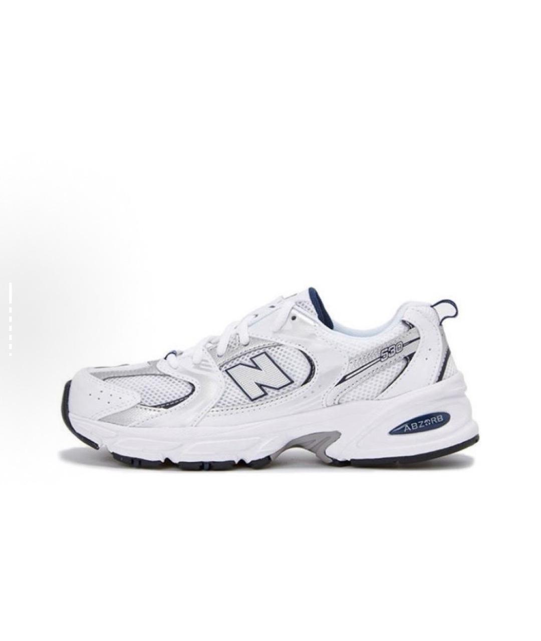 NEW BALANCE Белые текстильные кроссовки, фото 8