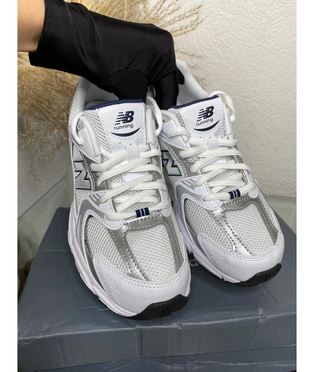 NEW BALANCE Белые текстильные кроссовки, фото 4