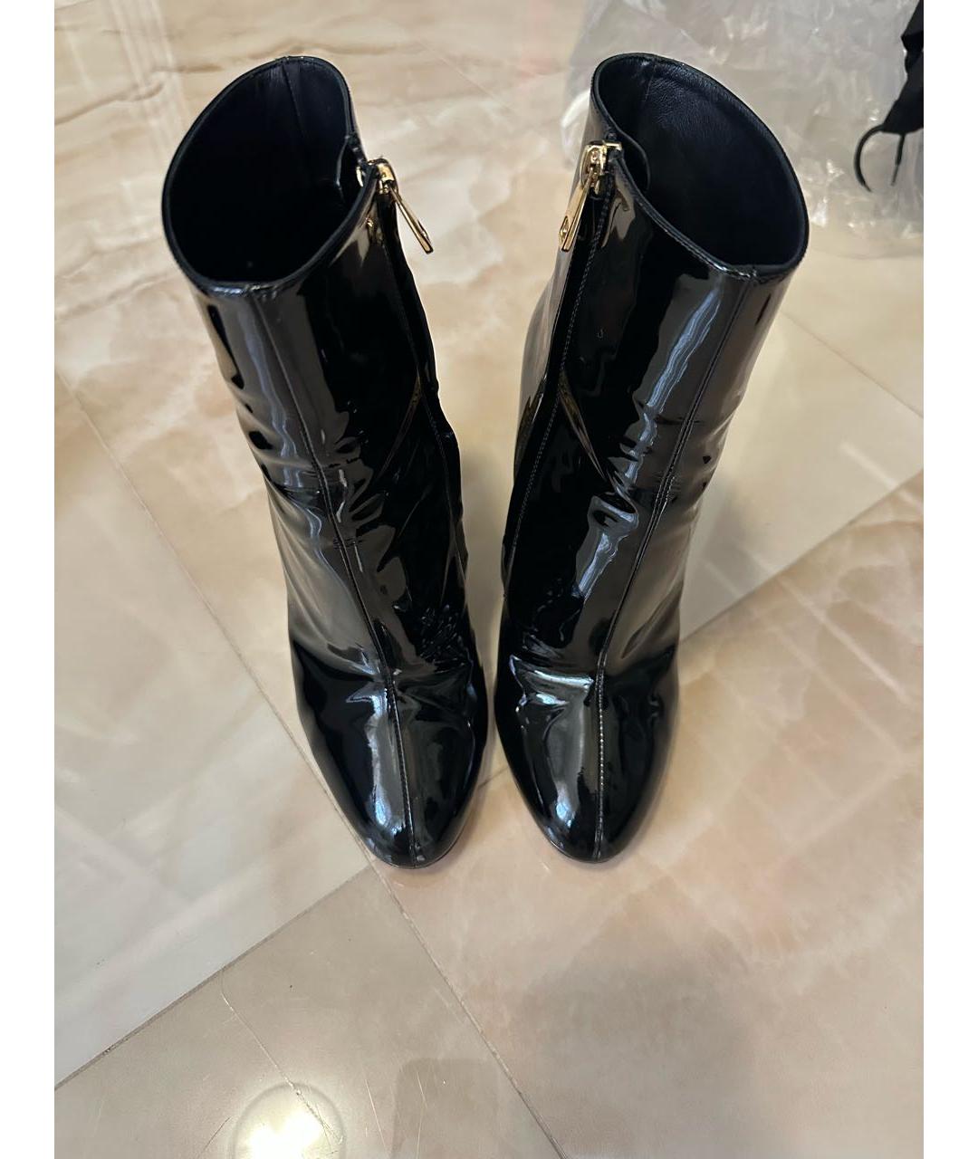 DOLCE&GABBANA Черные ботильоны из лакированной кожи, фото 2