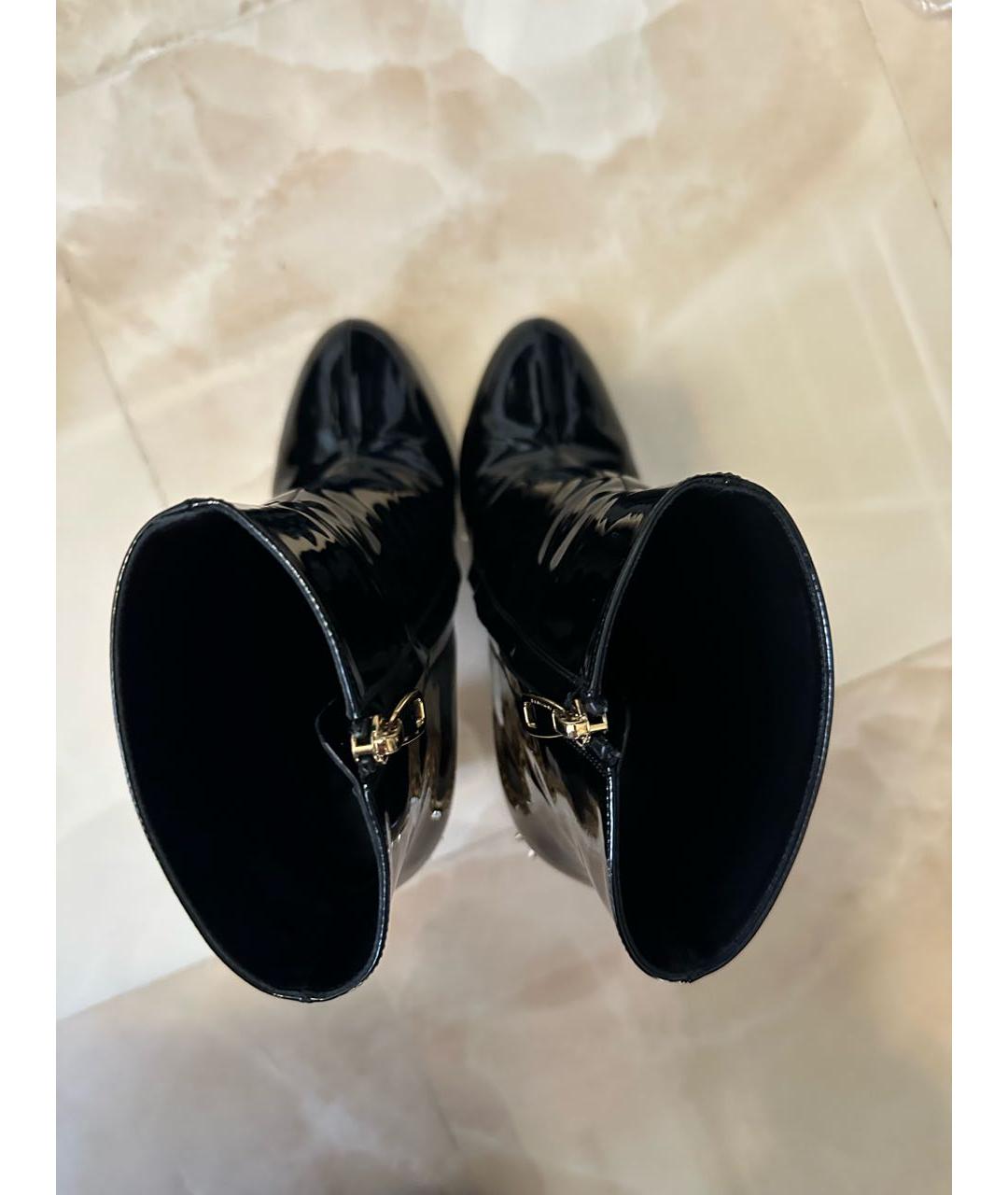 DOLCE&GABBANA Черные ботильоны из лакированной кожи, фото 4