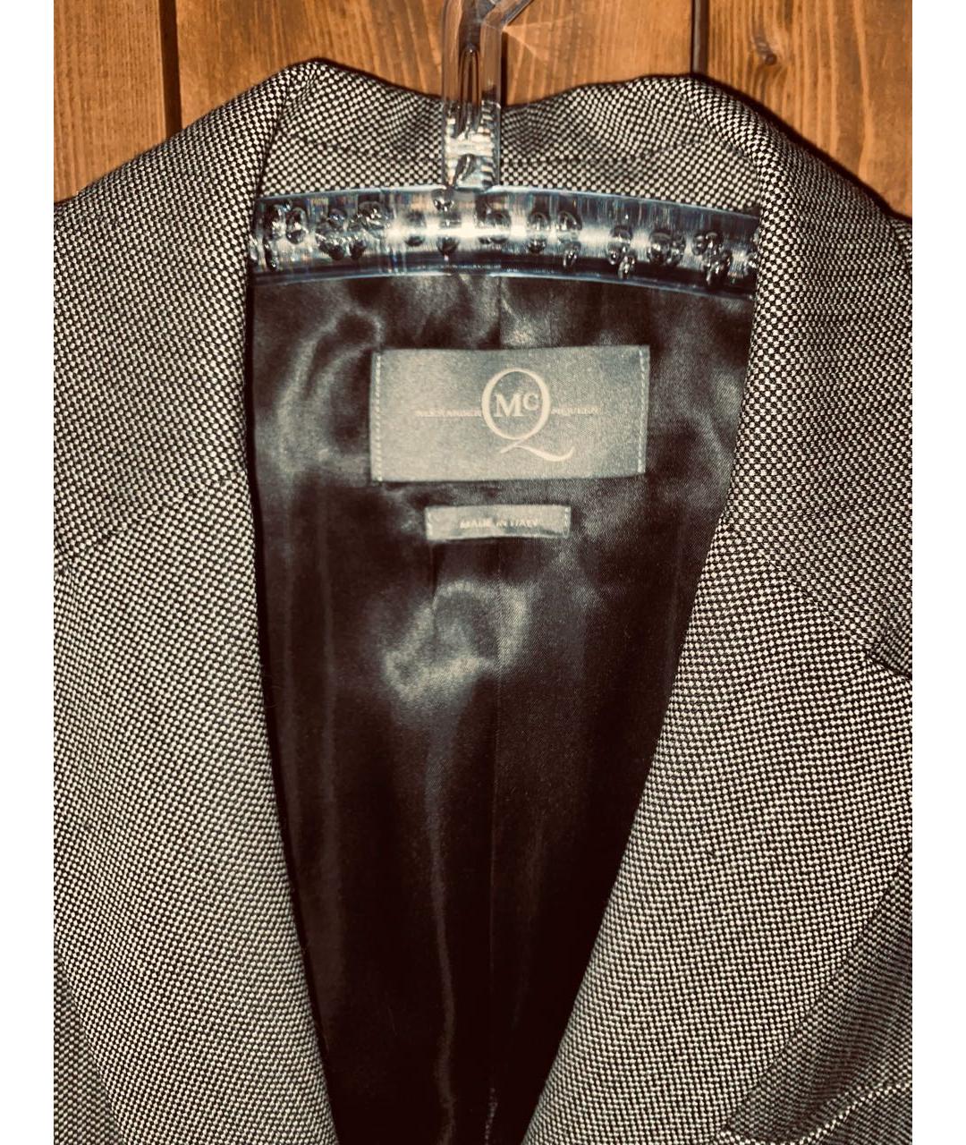 ALEXANDER MCQUEEN Серый шерстяной жакет/пиджак, фото 3