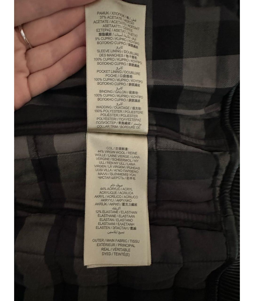 BURBERRY Черная кожаная куртка, фото 8