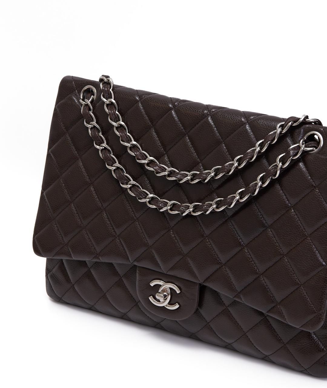 CHANEL Бордовая кожаная сумка через плечо, фото 6