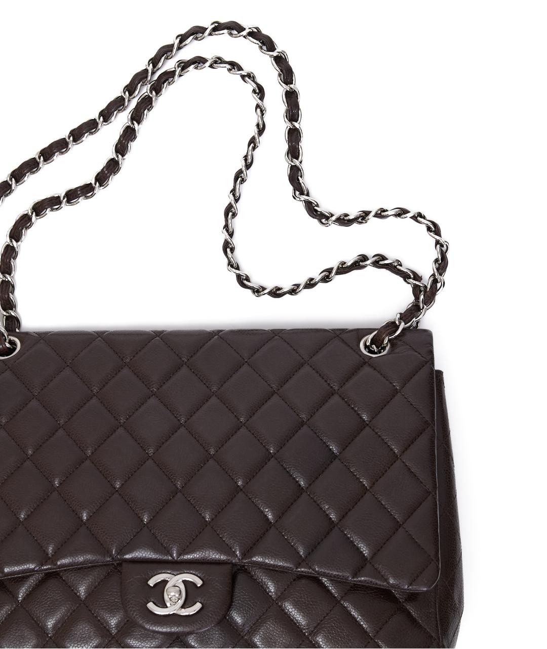 CHANEL Бордовая кожаная сумка через плечо, фото 4