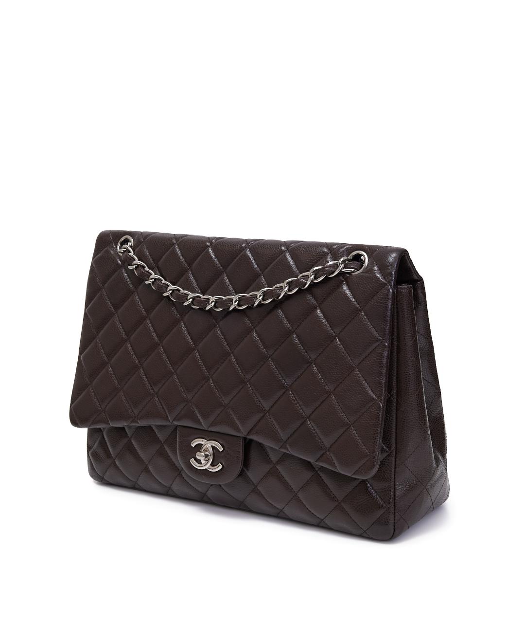 CHANEL Бордовая кожаная сумка через плечо, фото 2