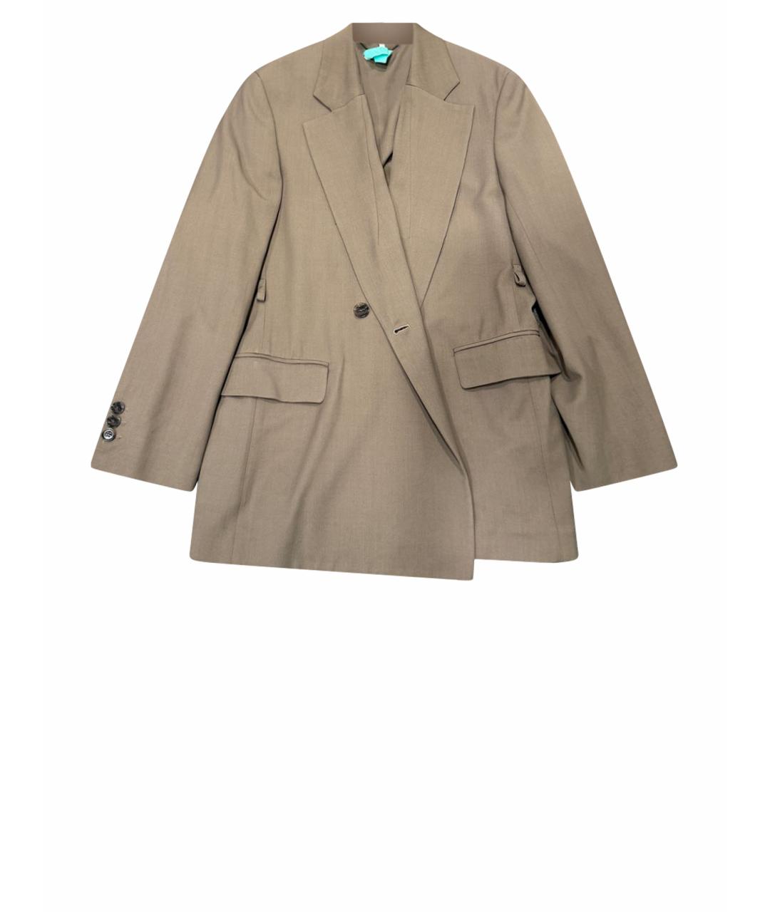 ACNE STUDIOS Коричневый шерстяной жакет/пиджак, фото 1