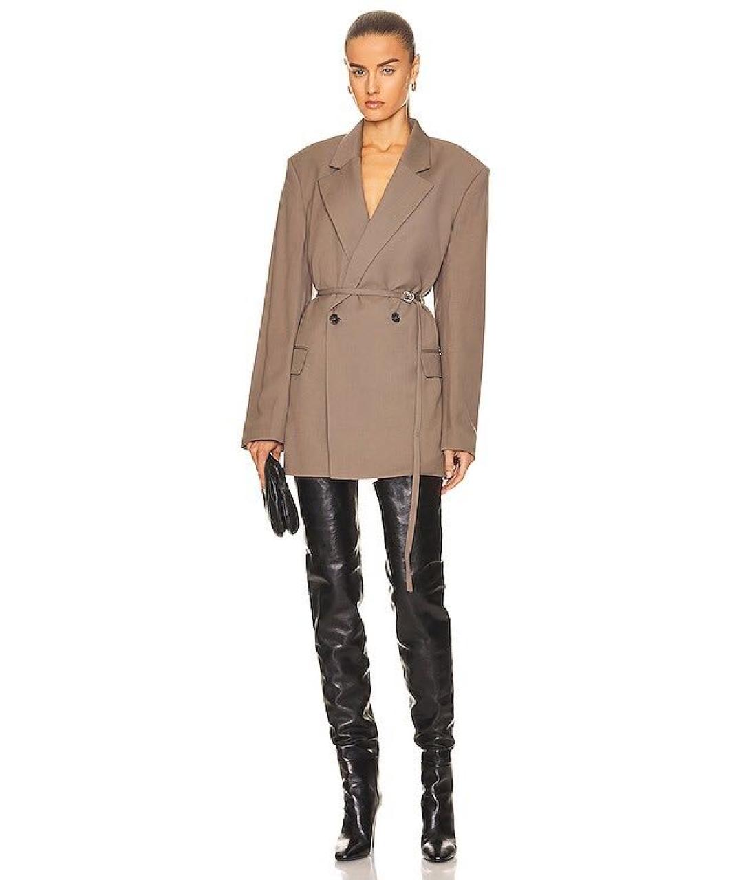 ACNE STUDIOS Коричневый шерстяной жакет/пиджак, фото 7