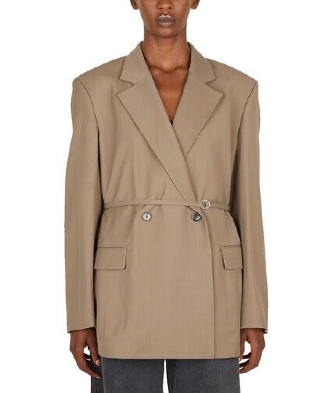 ACNE STUDIOS Коричневый шерстяной жакет/пиджак, фото 5