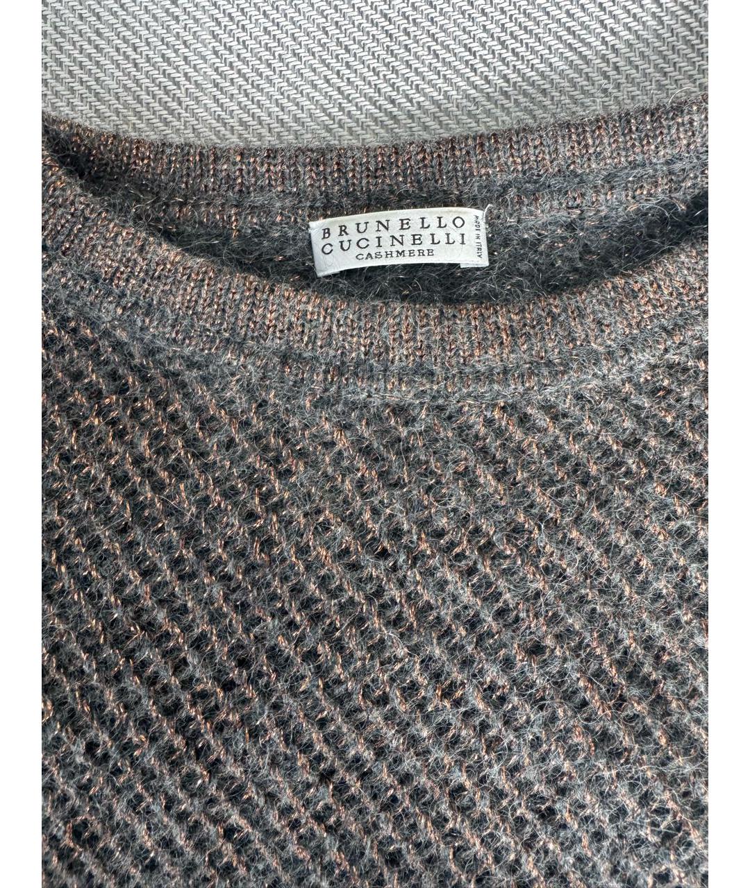 BRUNELLO CUCINELLI Коричневый шерстяной джемпер / свитер, фото 3