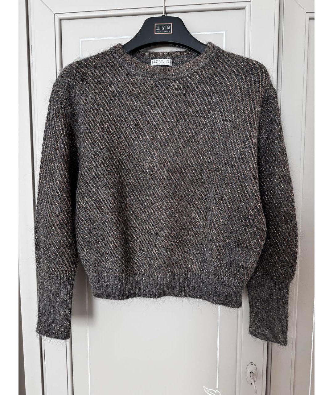BRUNELLO CUCINELLI Коричневый шерстяной джемпер / свитер, фото 5