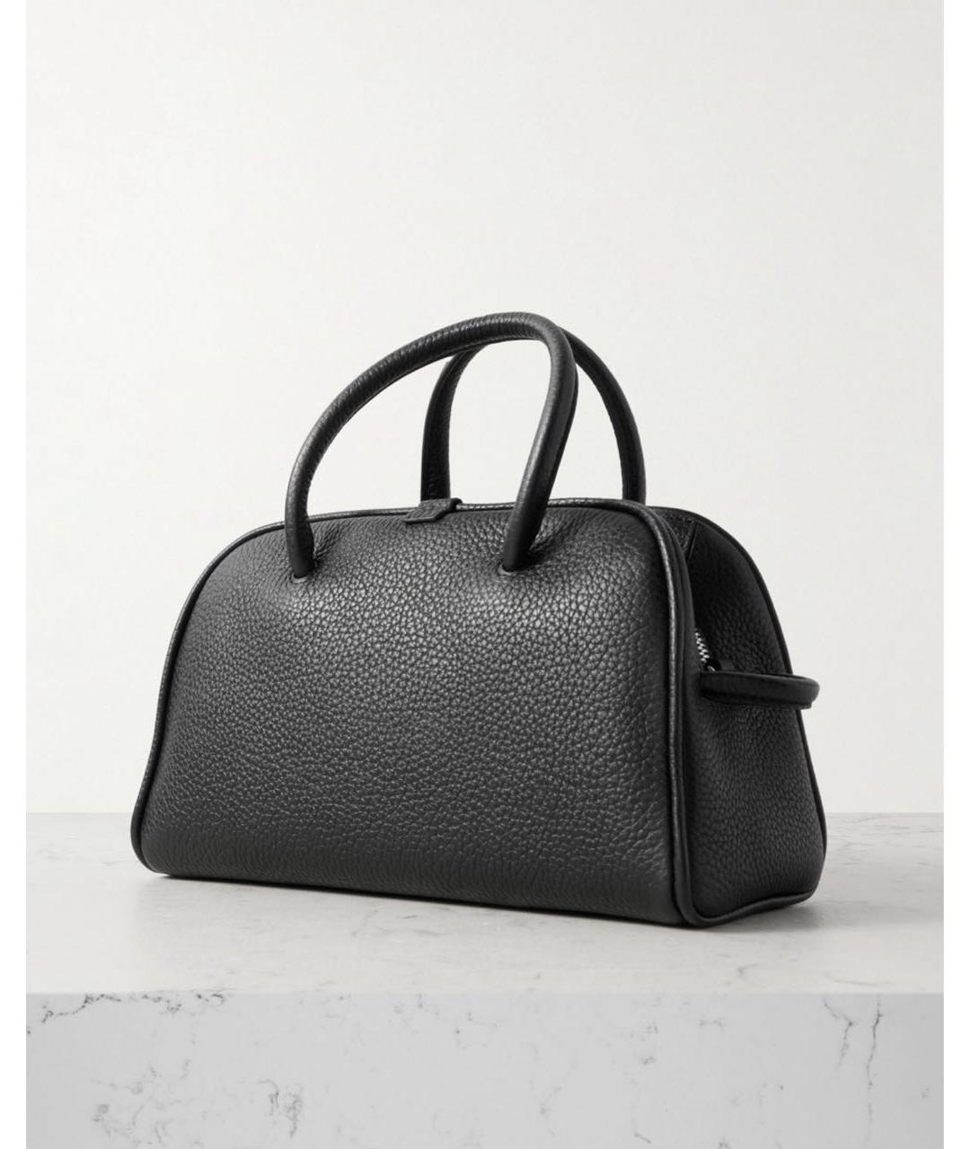 JACQUEMUS Черная кожаная сумка через плечо, фото 3