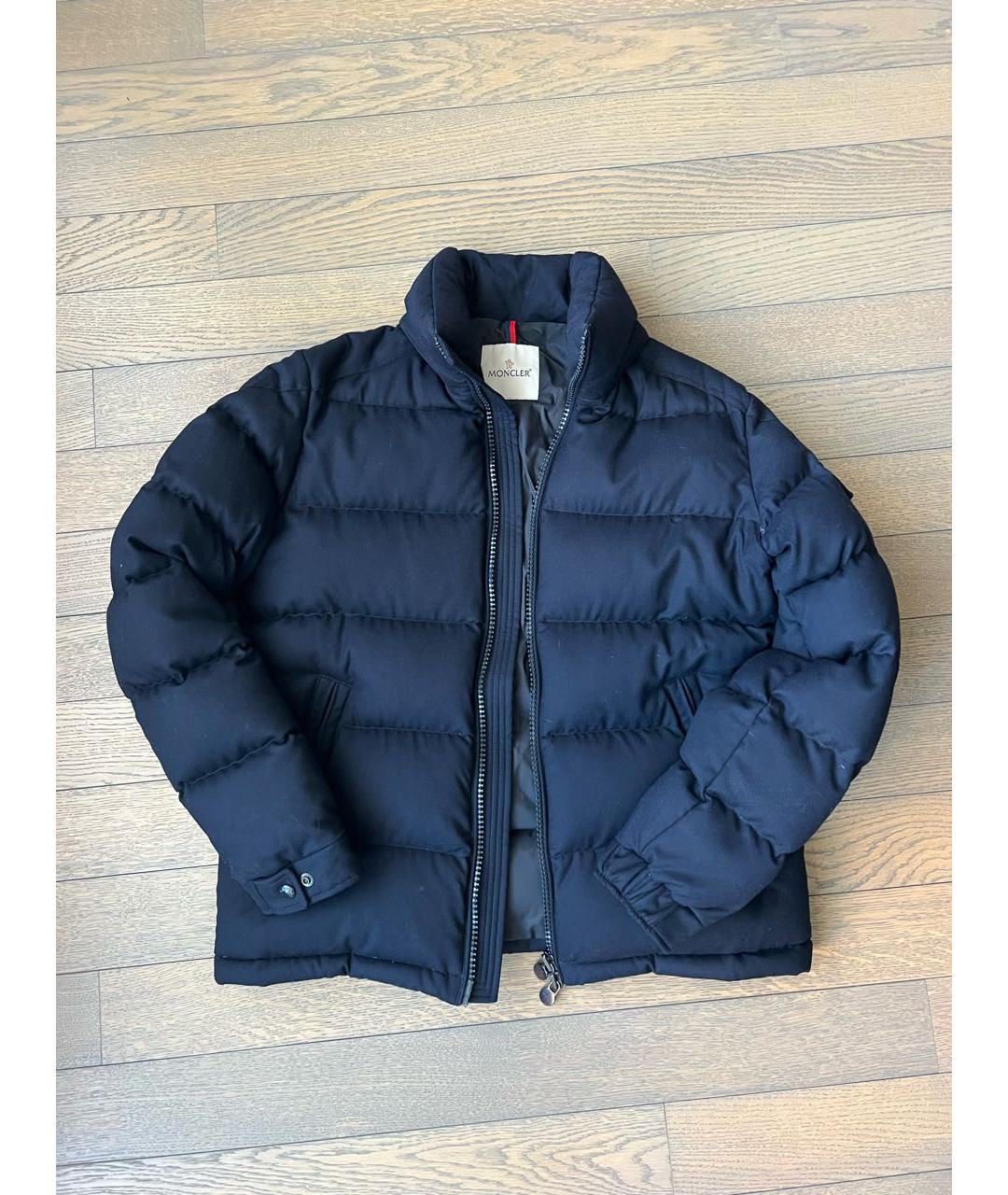MONCLER Темно-синий хлопковый пуховик, фото 5