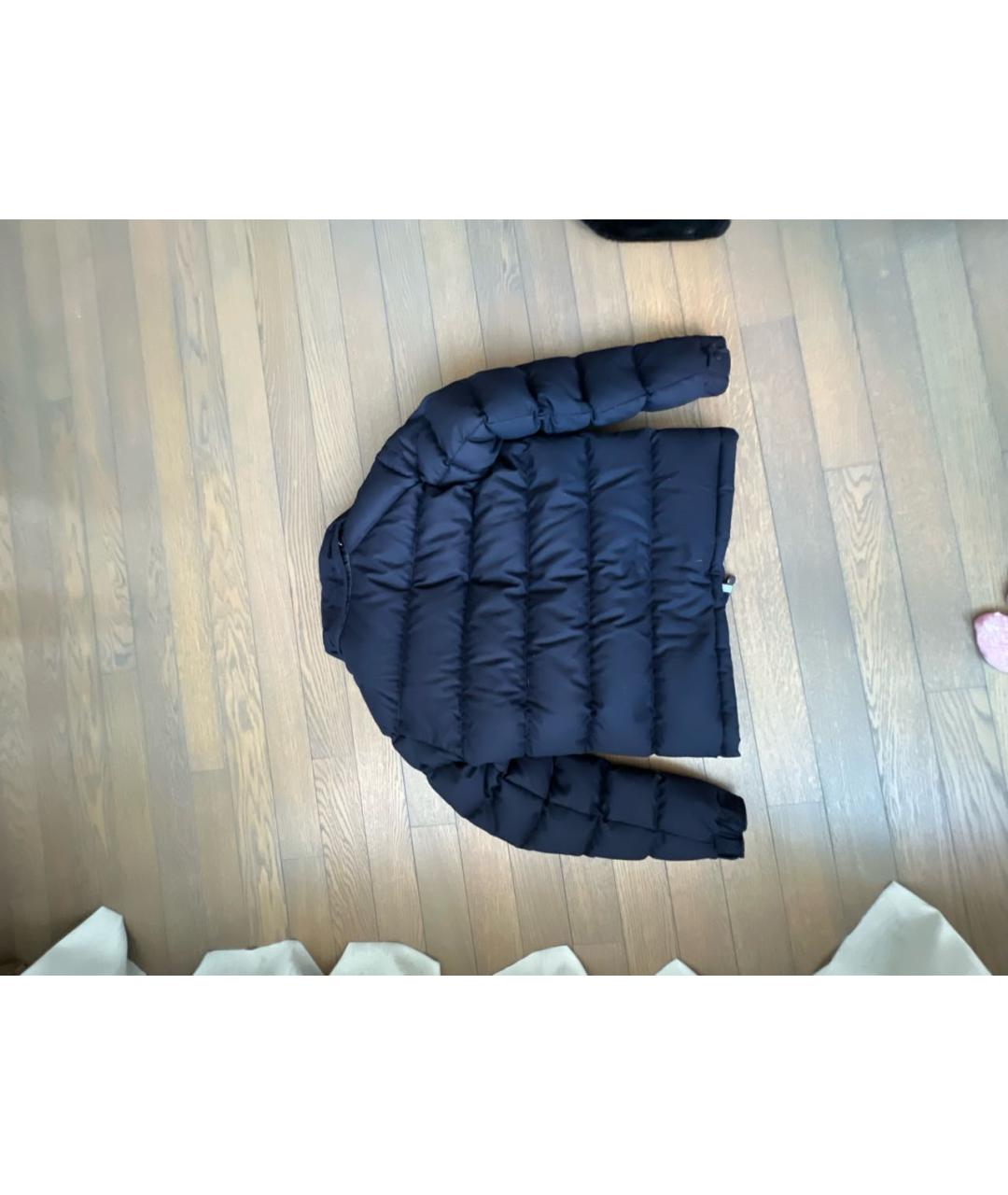 MONCLER Темно-синий хлопковый пуховик, фото 2