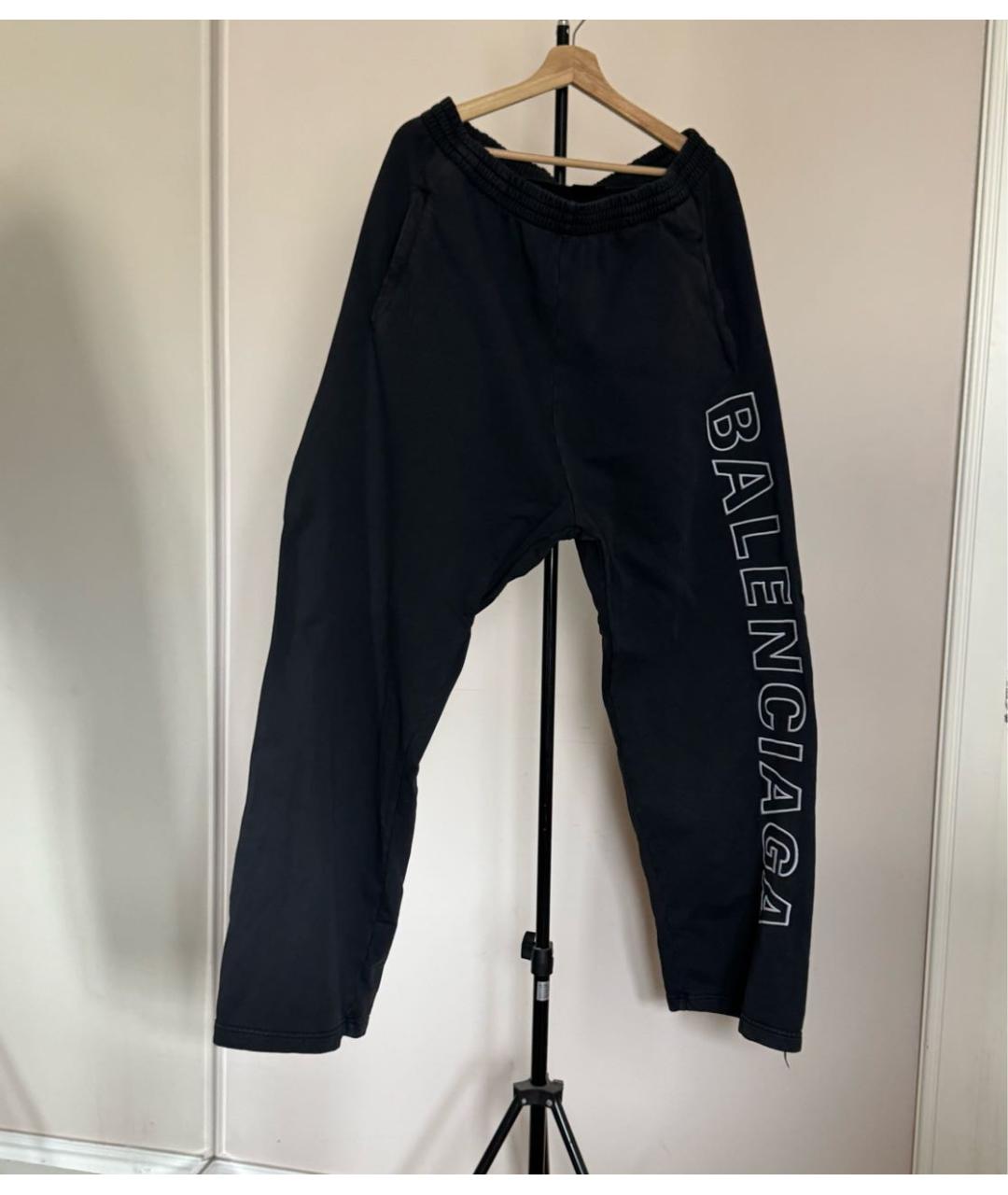 BALENCIAGA Темно-синие хлопковые повседневные брюки, фото 7