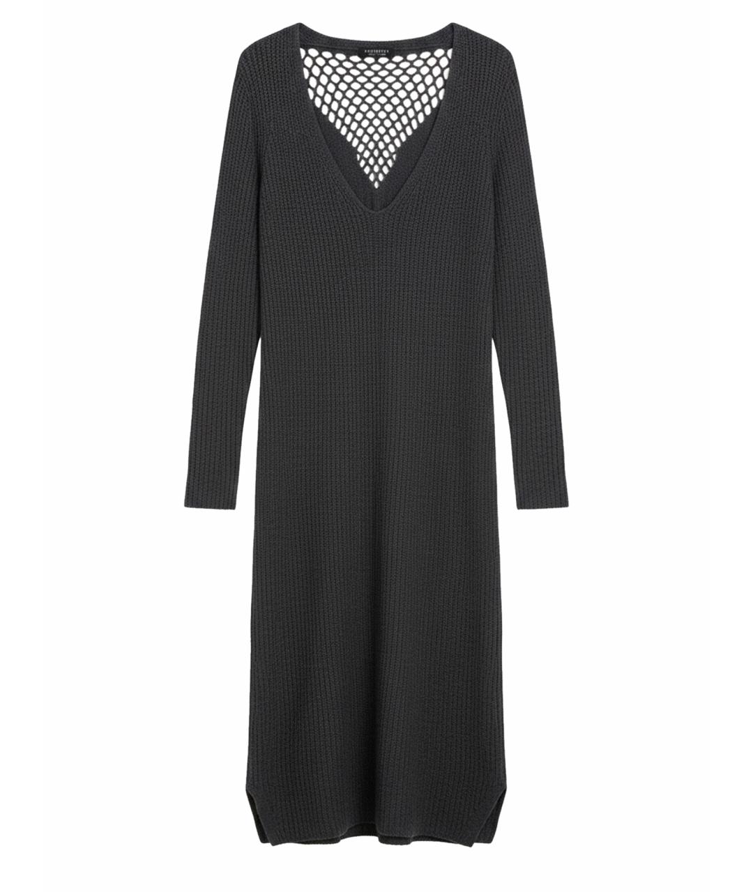TWIN-SET Антрацитовое кашемировое повседневное платье, фото 1
