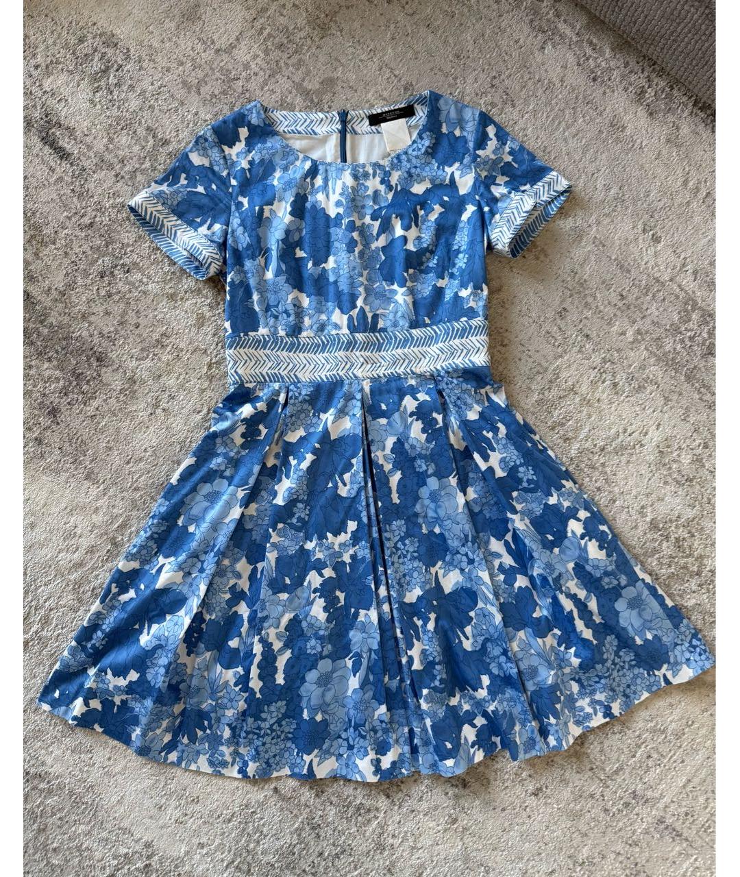 WEEKEND MAX MARA Синее хлопковое повседневное платье, фото 8