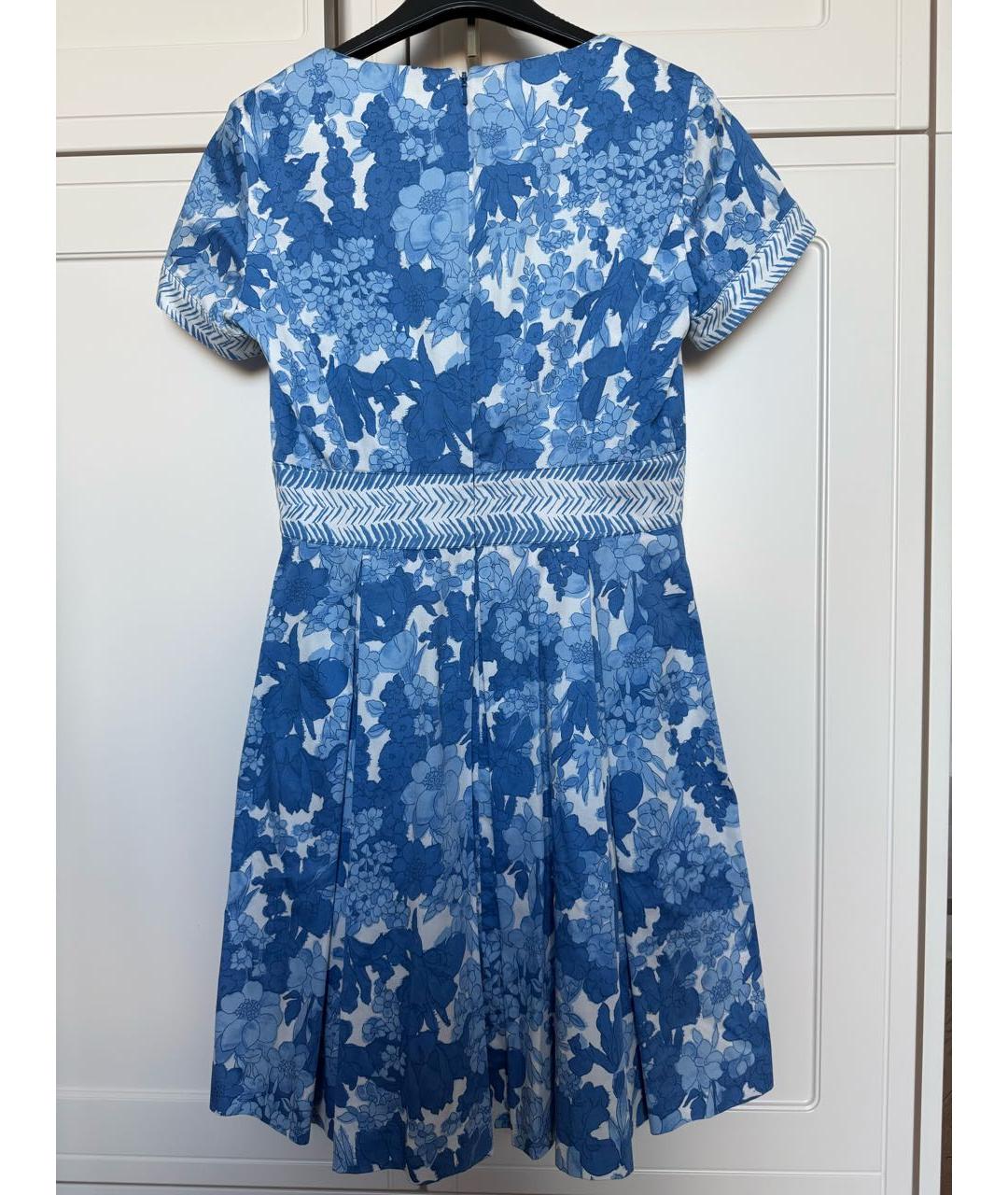 WEEKEND MAX MARA Синее хлопковое повседневное платье, фото 2