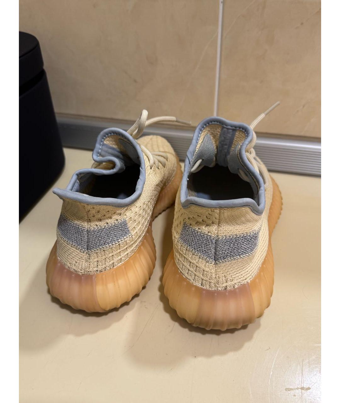 ADIDAS YEEZY Желтые текстильные кроссовки, фото 2