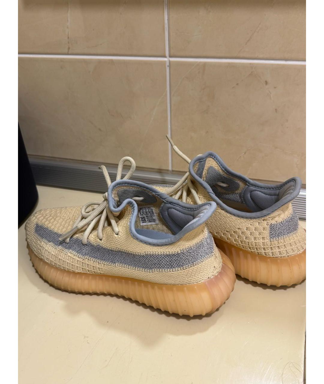 ADIDAS YEEZY Желтые текстильные кроссовки, фото 5