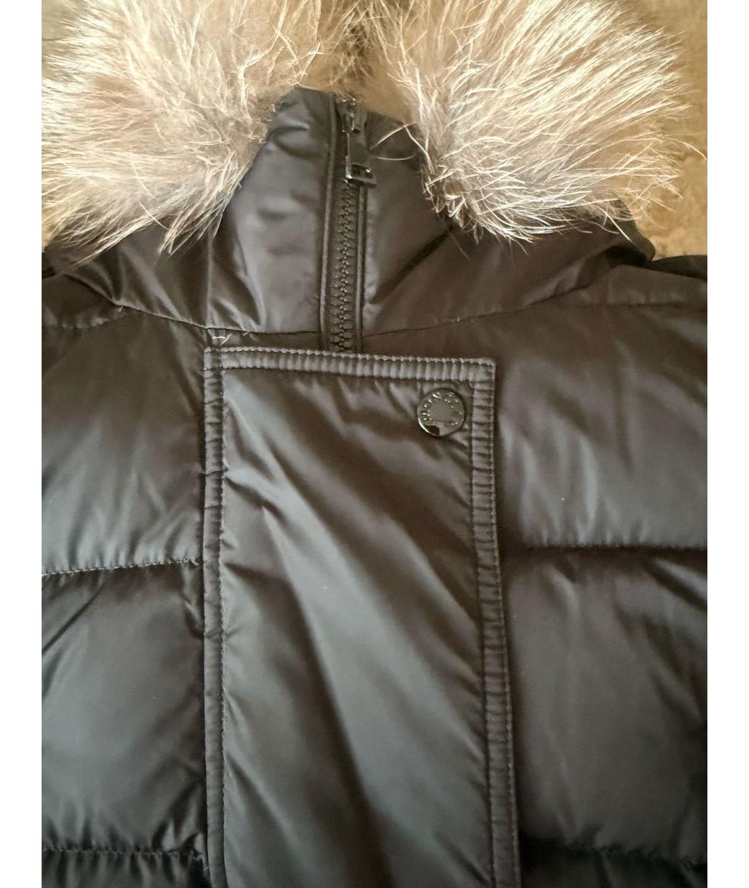 MONCLER Черный синтетический пуховик, фото 4