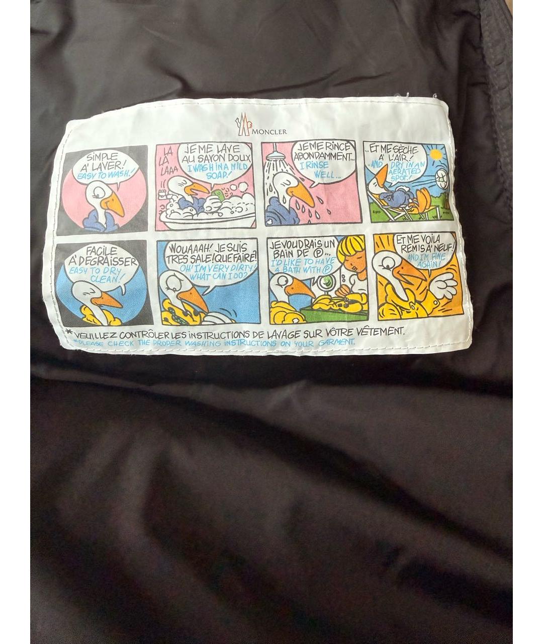 MONCLER Черный синтетический пуховик, фото 8