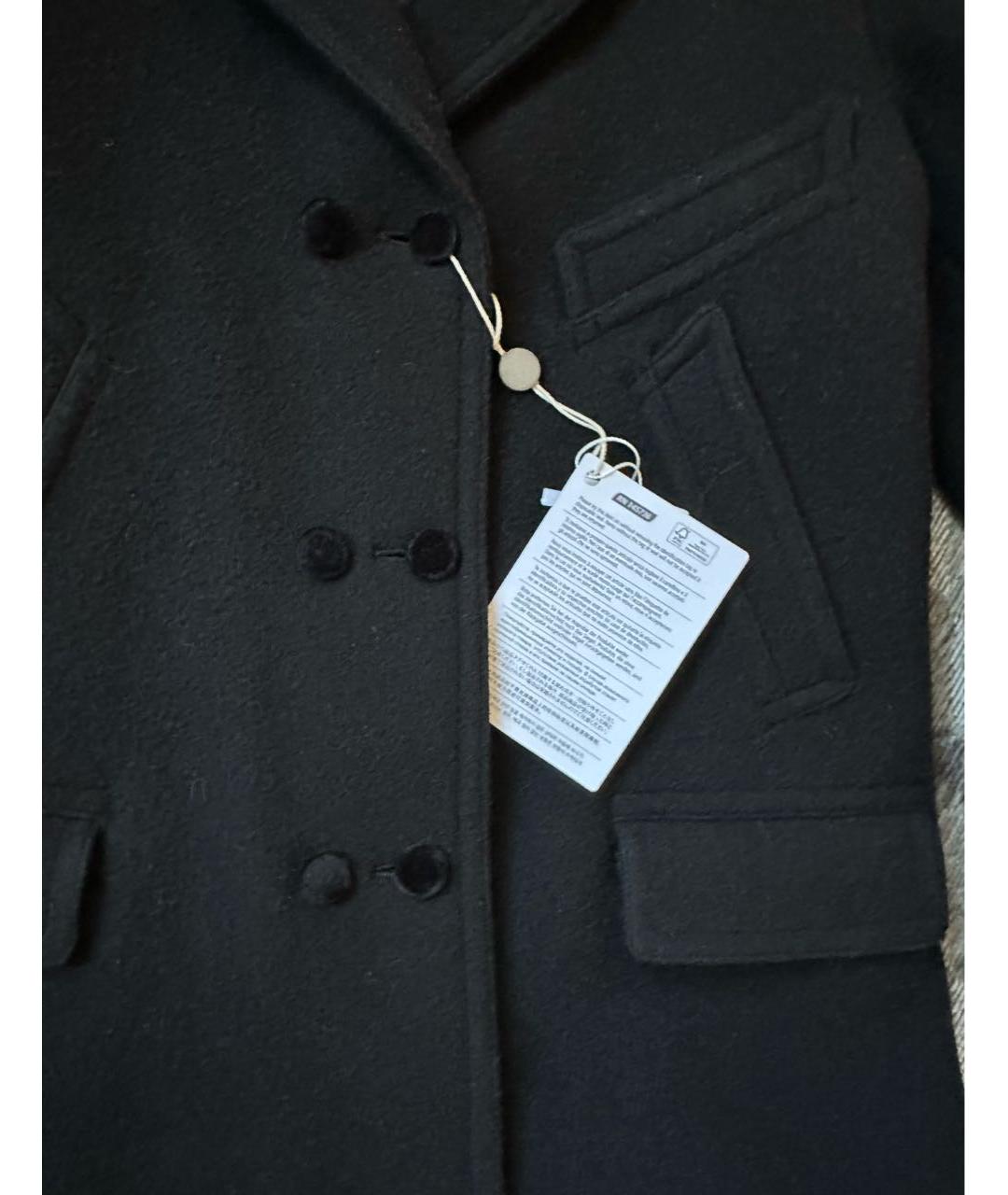 DOLCE&GABBANA Черное шерстяное пальто, фото 5