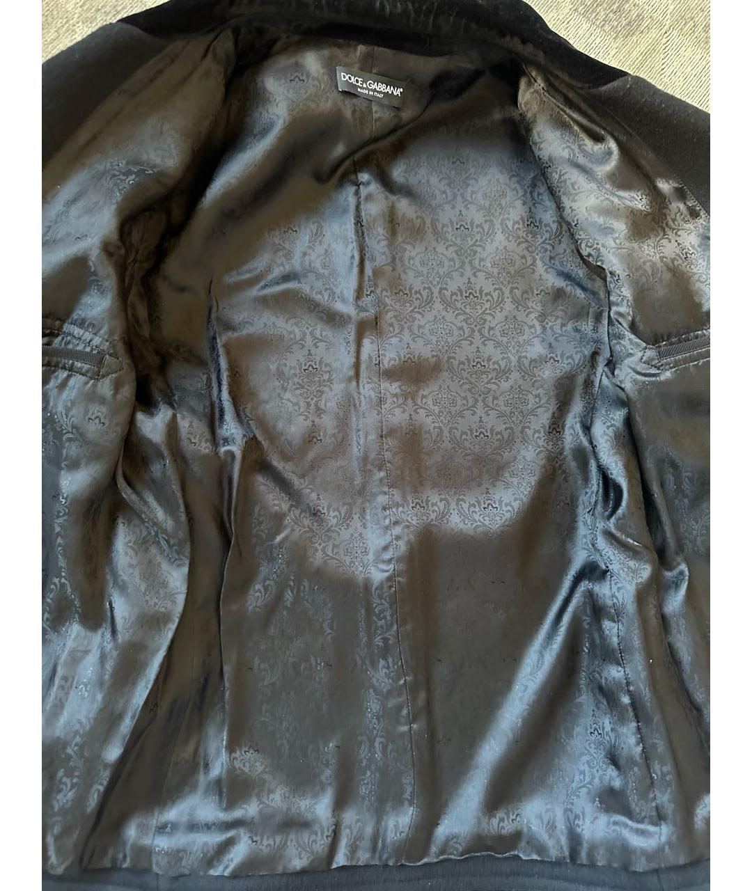 DOLCE&GABBANA Черное шерстяное пальто, фото 6