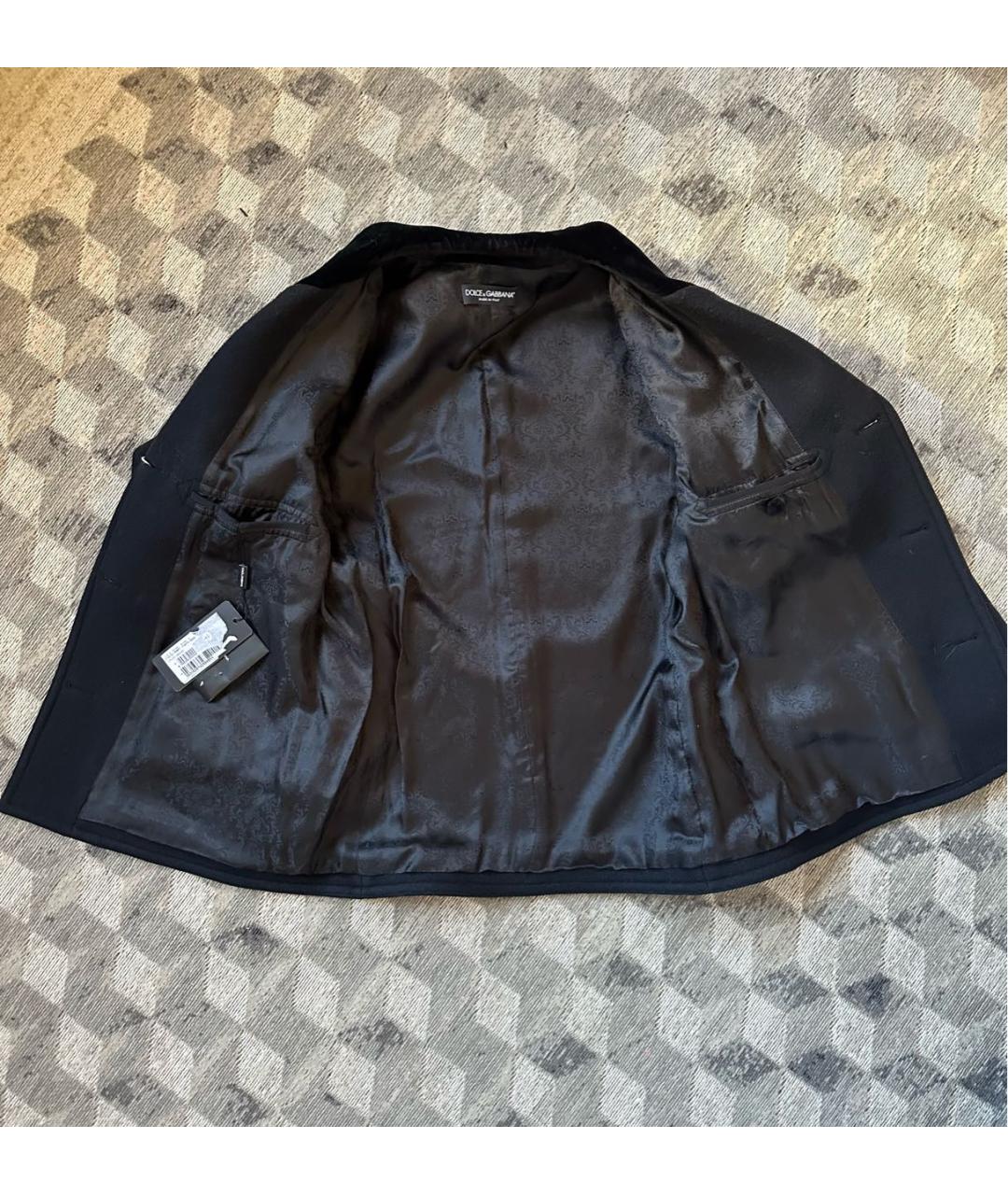 DOLCE&GABBANA Черное шерстяное пальто, фото 4