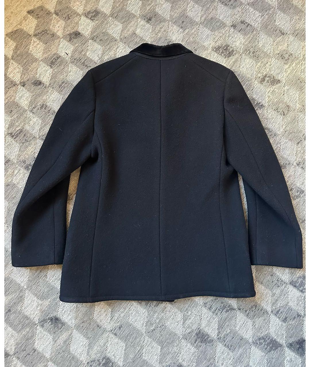 DOLCE&GABBANA Черное шерстяное пальто, фото 2