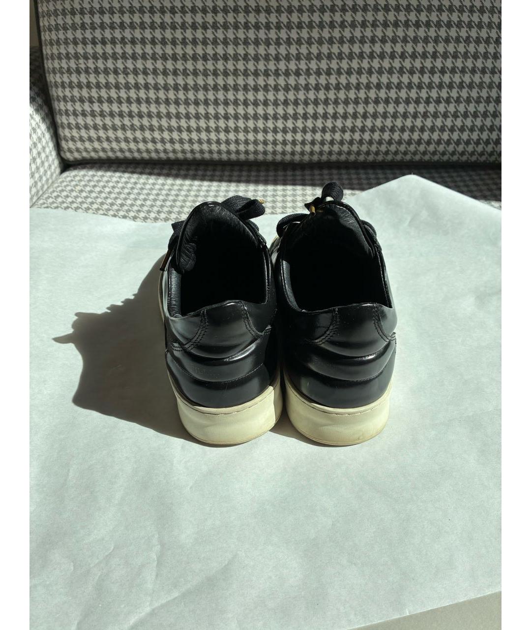 Filling pieces Черные кеды из лакированной кожи, фото 4