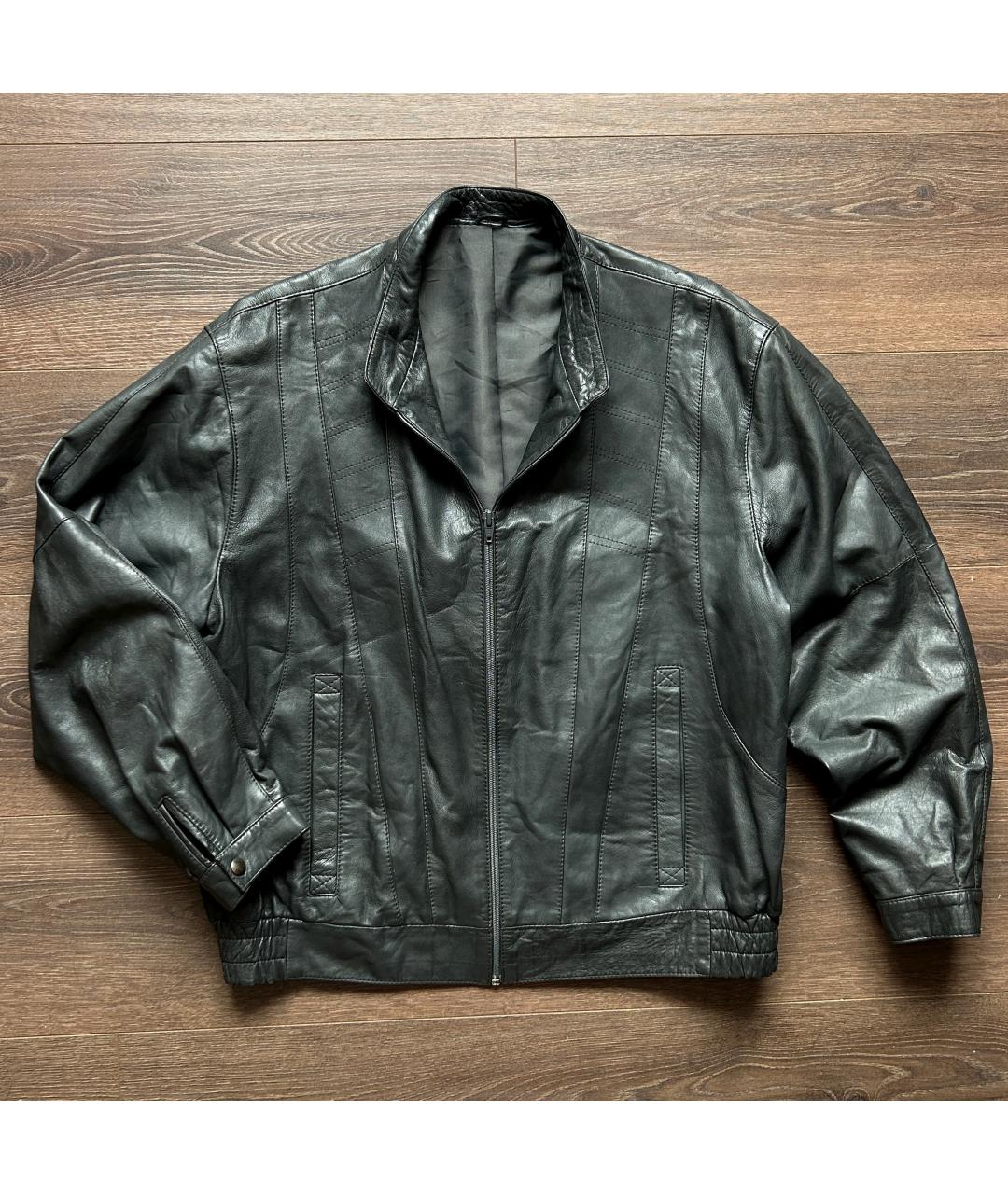PAUL SMITH Серая кожаная куртка, фото 2
