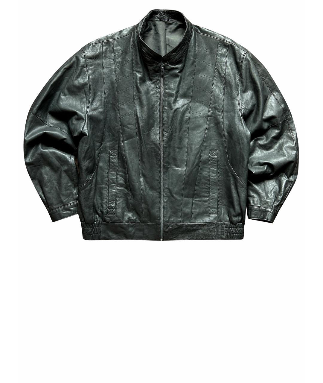 PAUL SMITH Серая кожаная куртка, фото 1