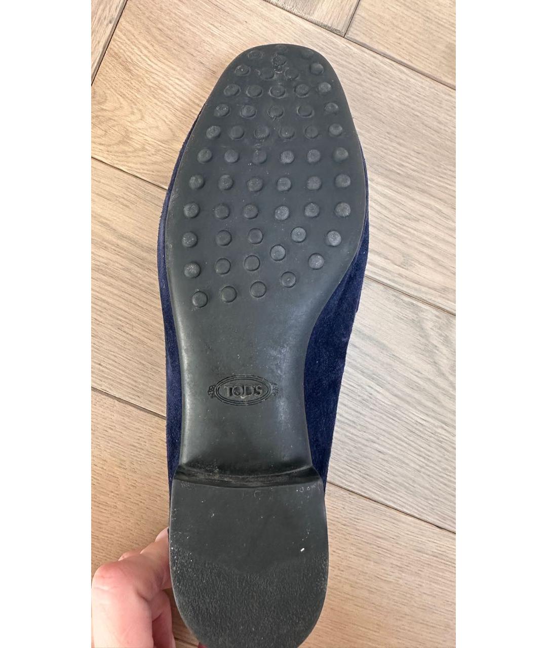 TOD'S Синие замшевые лоферы, фото 7