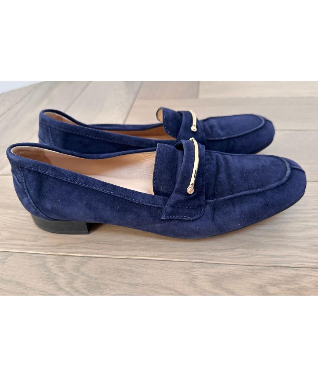 TOD'S Синие замшевые лоферы, фото 8