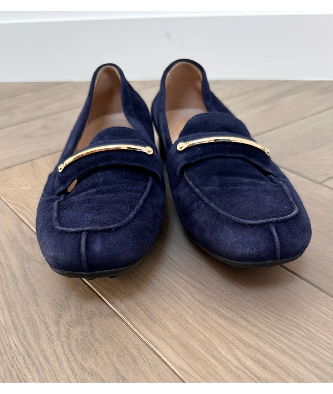 TOD'S Синие замшевые лоферы, фото 5
