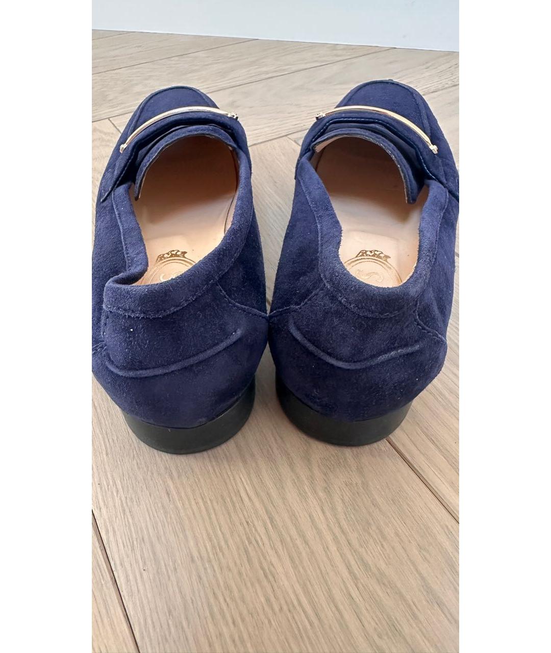 TOD'S Синие замшевые лоферы, фото 4