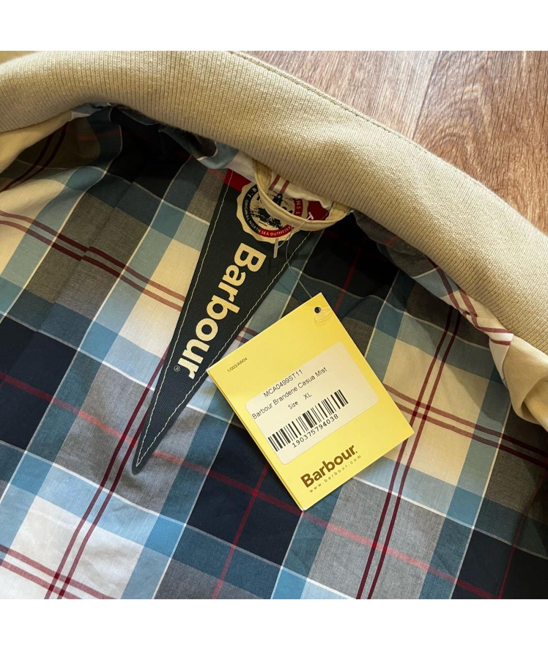 BARBOUR Бежевая хлопковая куртка, фото 5