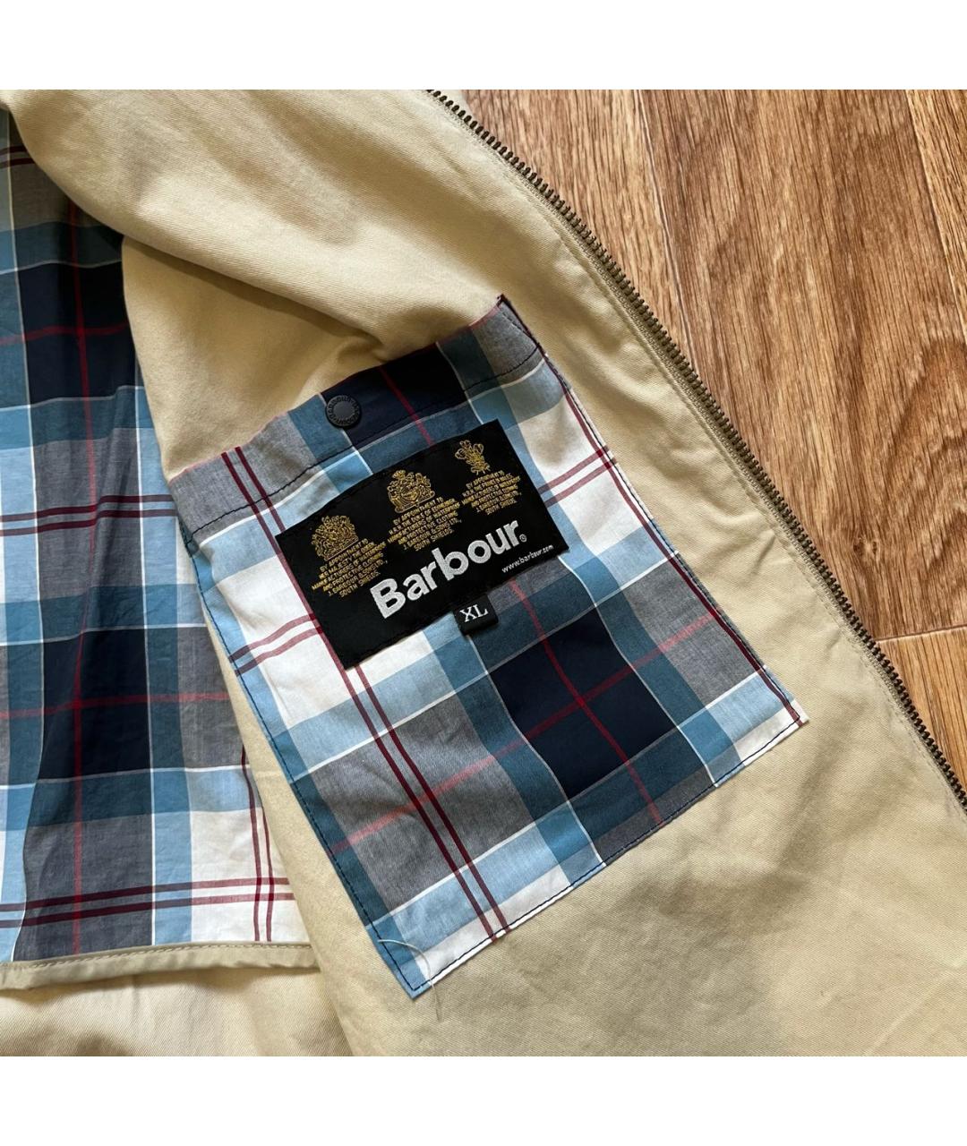 BARBOUR Бежевая хлопковая куртка, фото 4