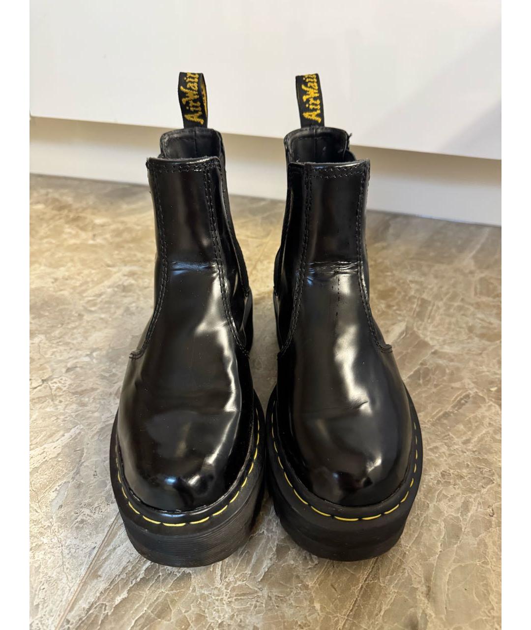 DR. MARTENS Черные кожаные полусапоги, фото 2