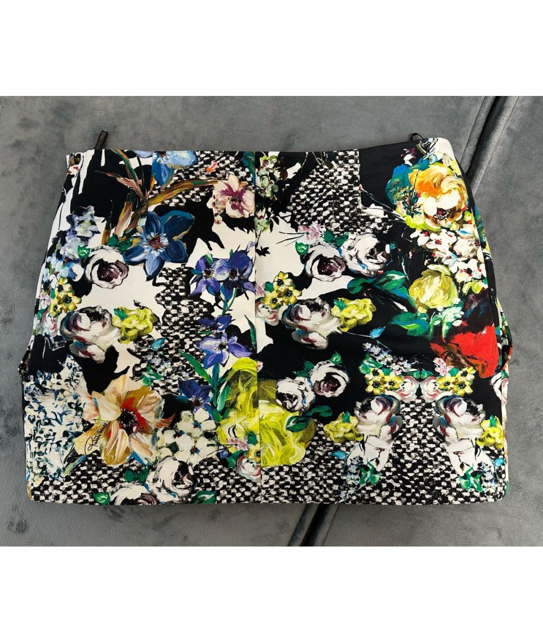 ROBERTO CAVALLI Мульти хлопковая юбка мини, фото 2