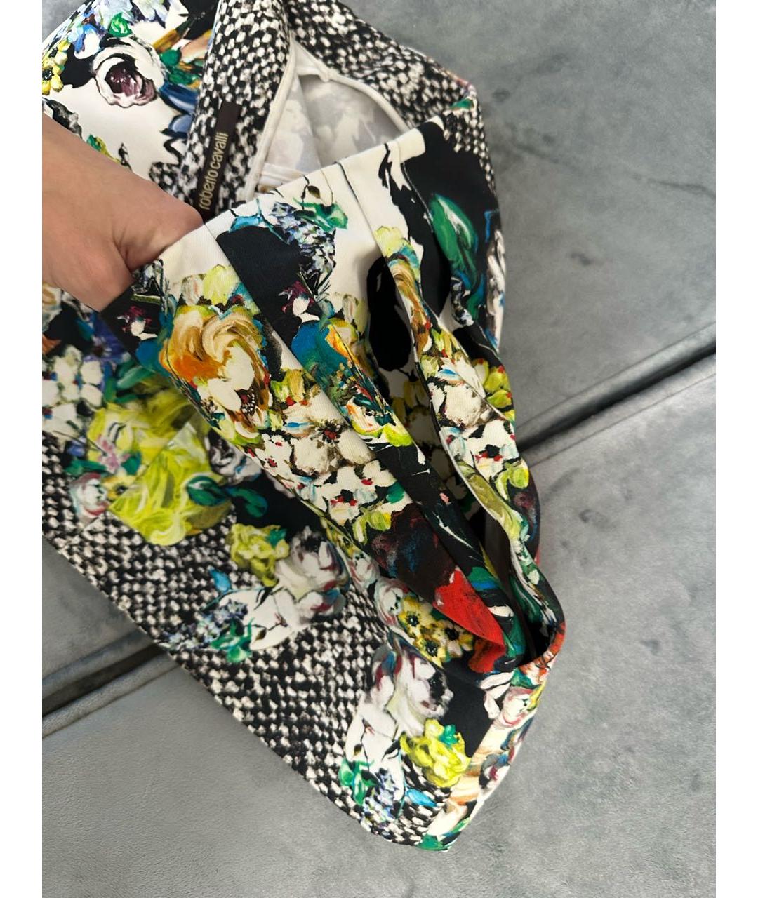 ROBERTO CAVALLI Мульти хлопковая юбка мини, фото 4