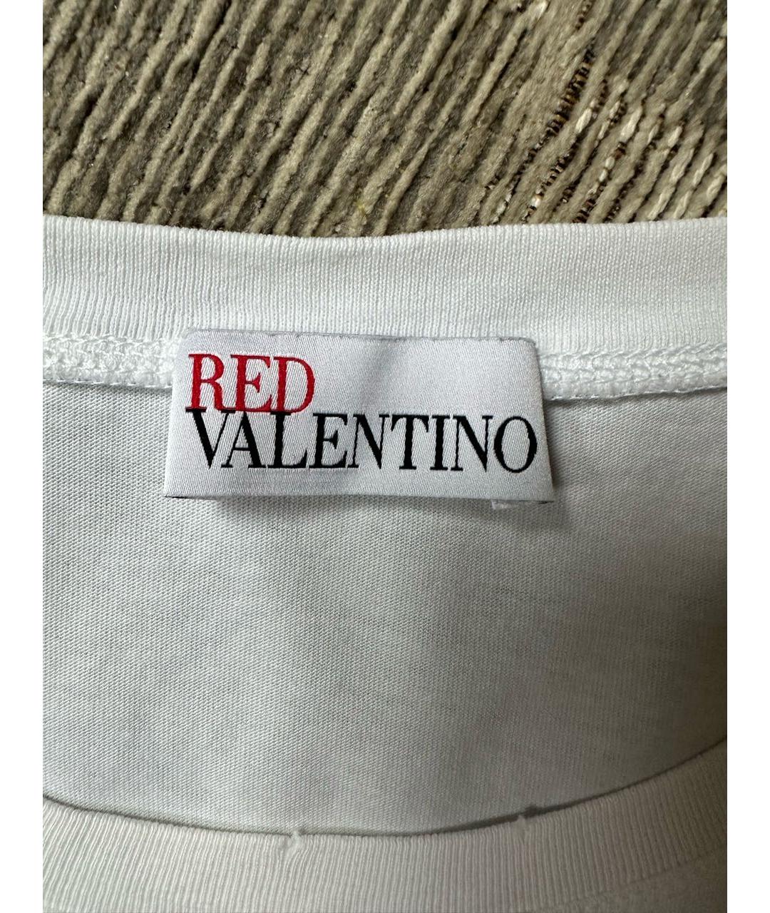 VALENTINO Белая хлопковая футболка, фото 4