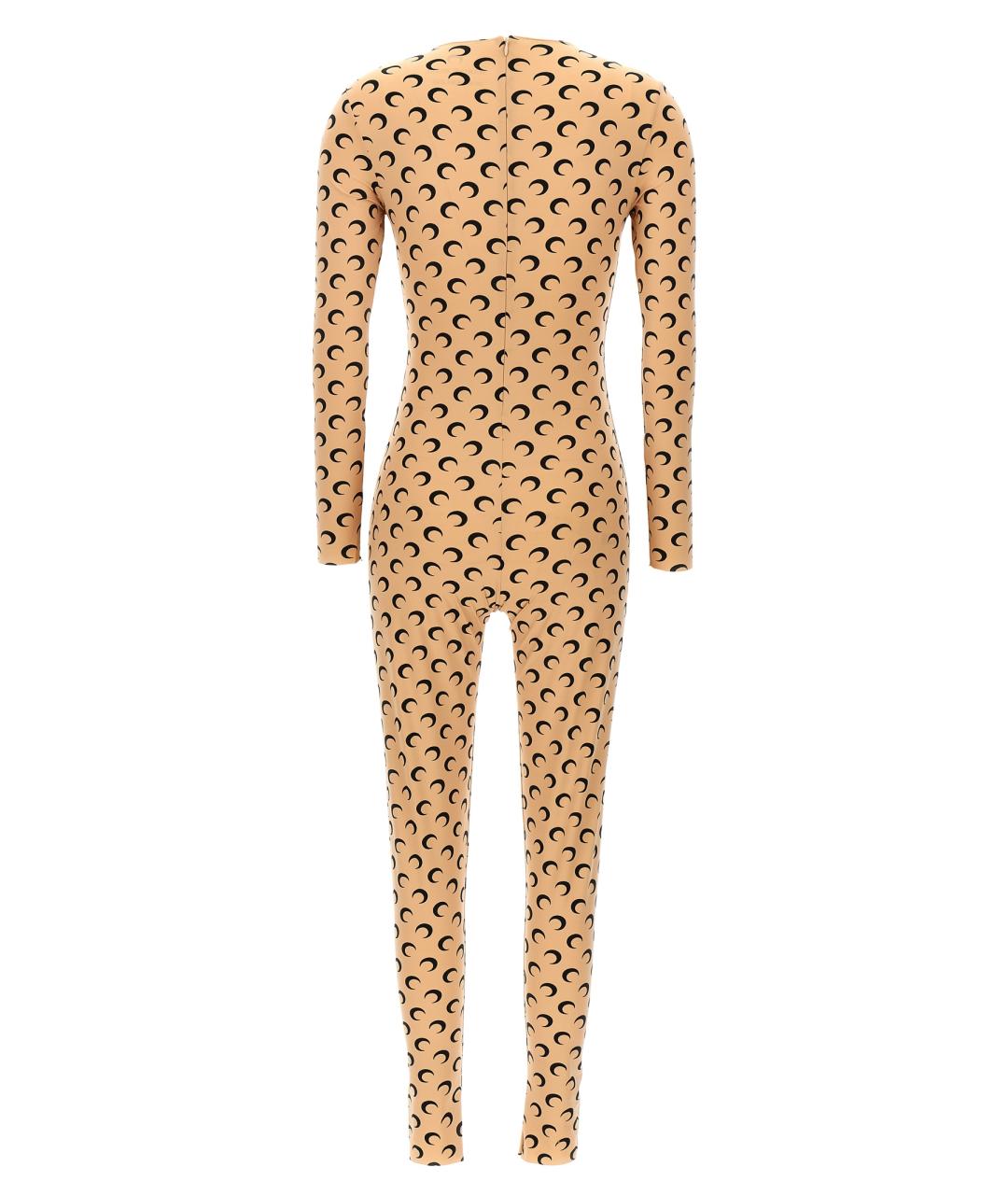 MARINE SERRE Бежевый полиамидовый комбинезон, фото 2