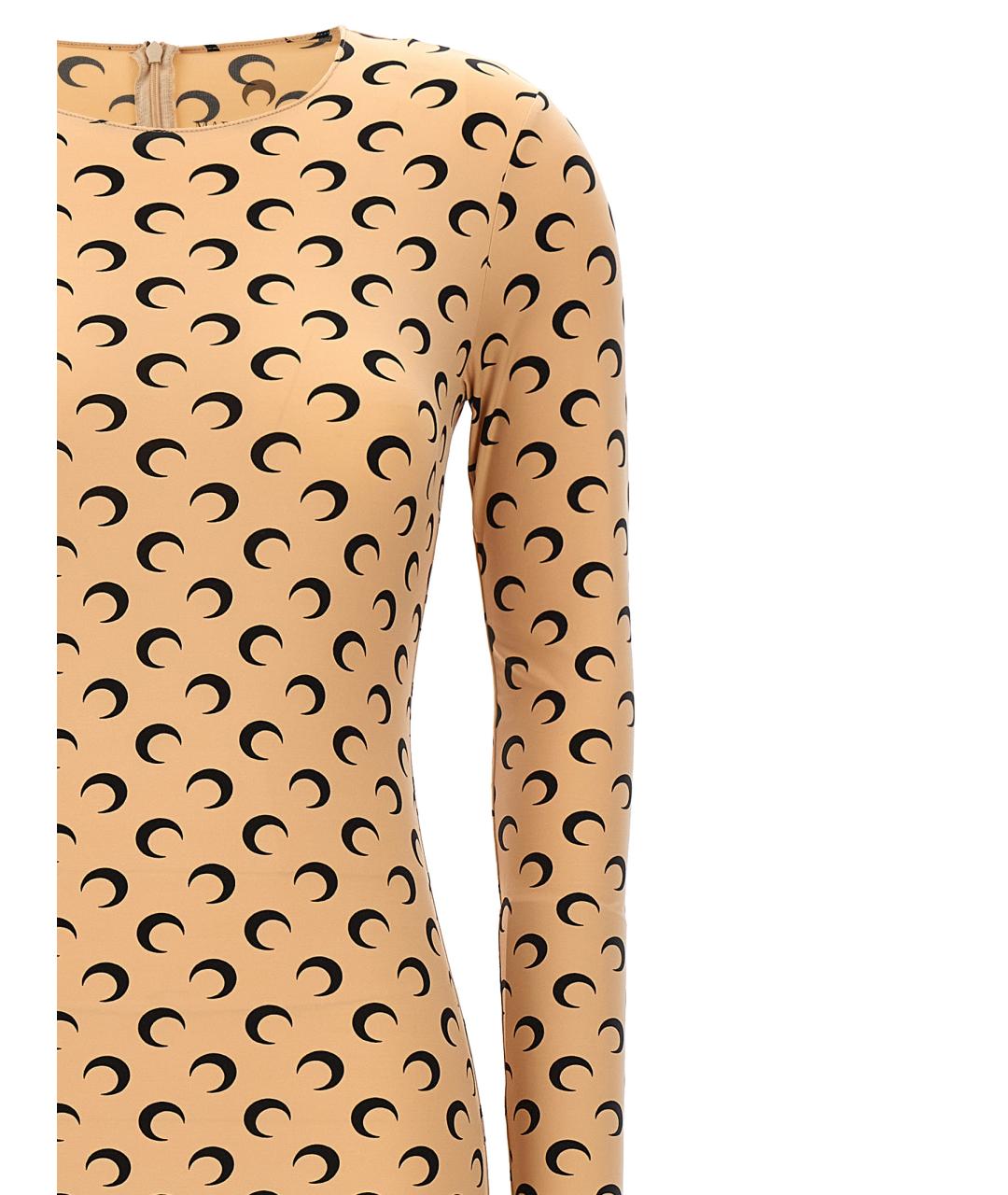 MARINE SERRE Бежевый полиамидовый комбинезон, фото 3