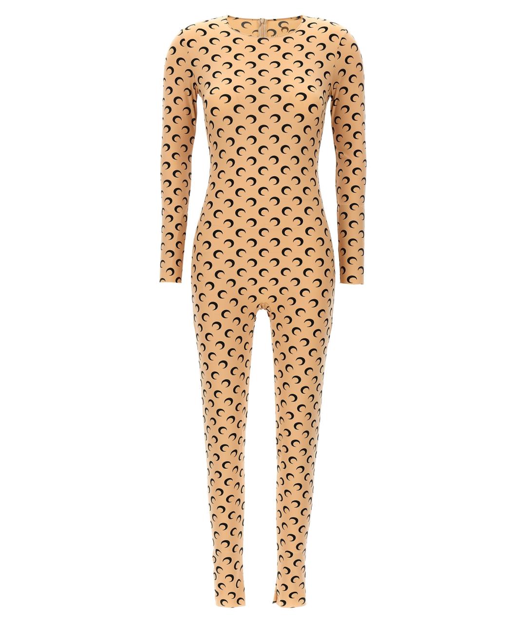 MARINE SERRE Бежевый полиамидовый комбинезон, фото 1