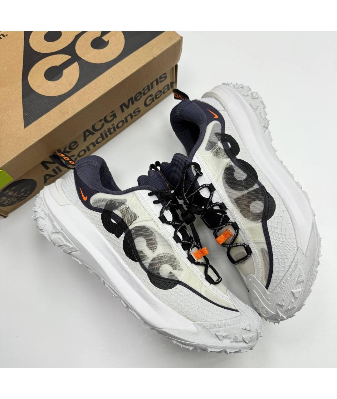 NIKE ACG Белые синтетические низкие кроссовки / кеды, фото 2
